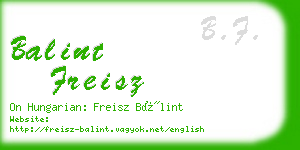 balint freisz business card